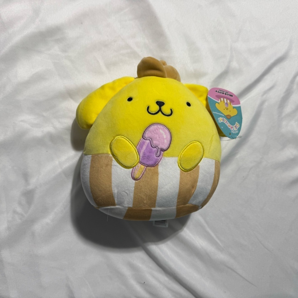 Squishmallows x Sanrio Pompompurin Popsicle Plush – Food Truck Collection 8”